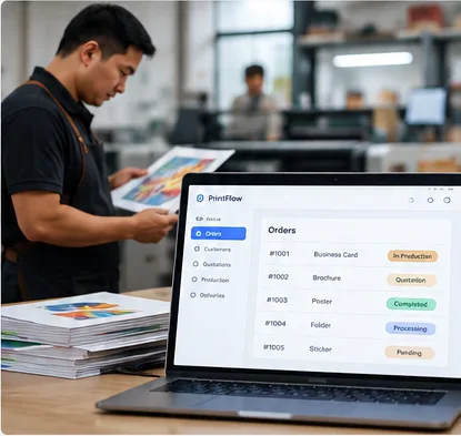 A purpose-built CRM for a small printing business.